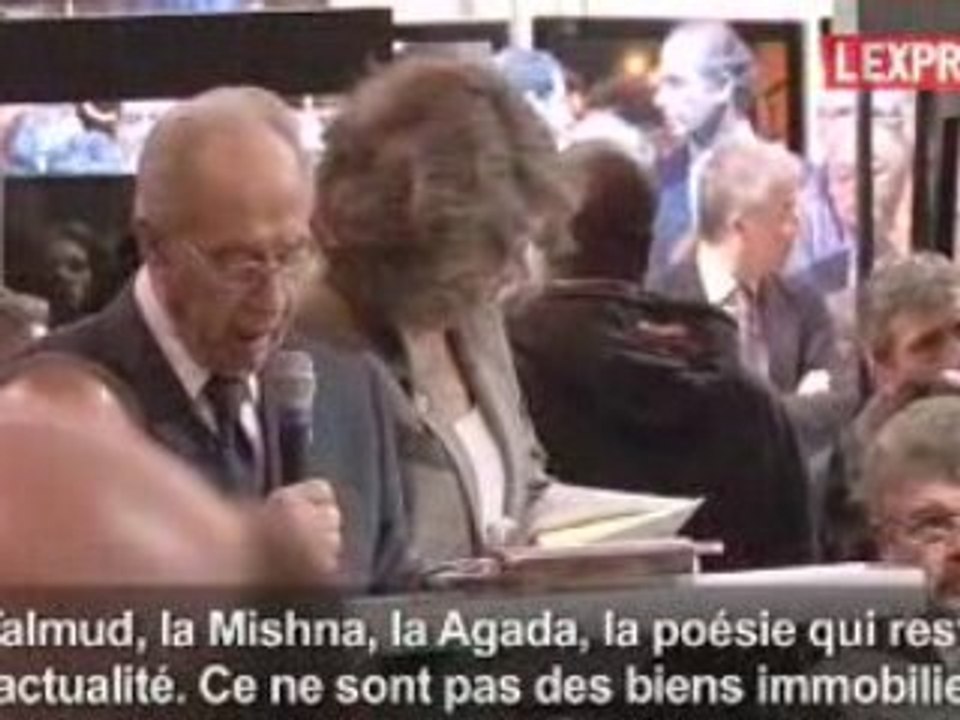 Le discours inaugural de Shimon Peres au salon du livre