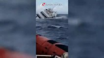 Vídeo mostra iate de luxo a afundar-se ao largo da costa italiana