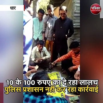 धार : भाजपा नेता खुलेआम बीच बगीचे में चला रहा सट्टा