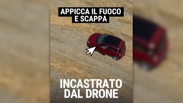 Calabria, appicca il fuoco e scappa ma il drone lo incastra