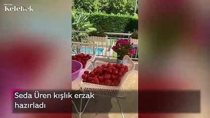 Seda Üren kışlık erzak hazırladı