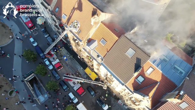 Impressionnant feu de cave chaussée de Forest à Saint-Gilles