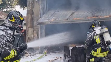 Forlì - Incendio in un garage (29.08.22)