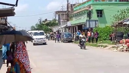 Police are lathi-charged as people are blocking the road
