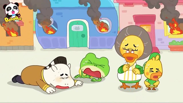 Fire at the Duck's House Play Safe Kids Cartoon Kids Animation Sheriff Labrador BabyBus