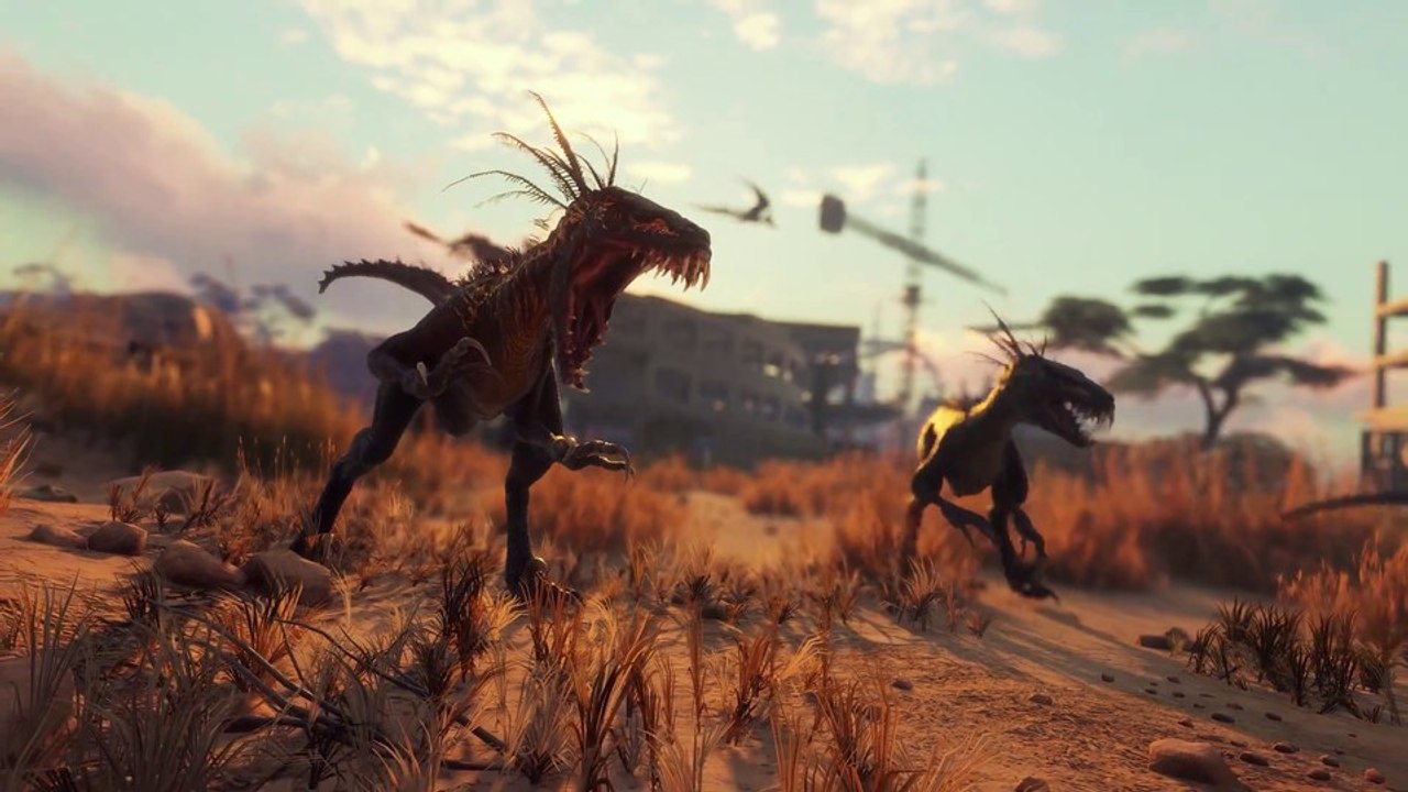 Im Dino-Shooter Second Extinction hilft nur brutale Feuerkraft gegen die Echsen-Apokalypse