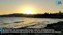 Ni rastro de saturación para ver el atardecer el último domingo de agosto en la playa urbana de Palma