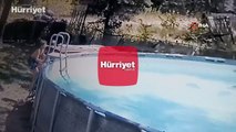 ABD'de havuzda nöbet geçiren kadını oğlu kurtardı