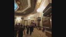 فيديوهات للمحتجين من أنصار الصدر داخل القاعة الرئيسية في القصر الجمهوري ببغداد