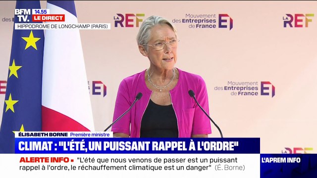 Élisabeth Borne sur le climat: L'été que nous venons de passer est un puissant rappel à l'ordre