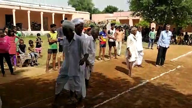 नागौर के रताऊ में हुआ बुजुर्गों व युवाओं में कबड्डी मैच