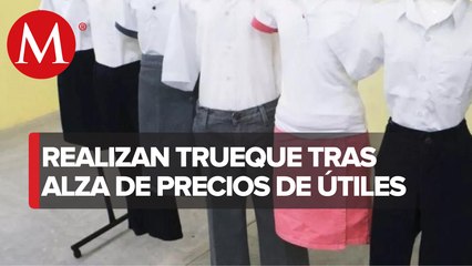 En Oaxaca, colectivos realizan primer trueque de útiles escolares para apoyar a las familias