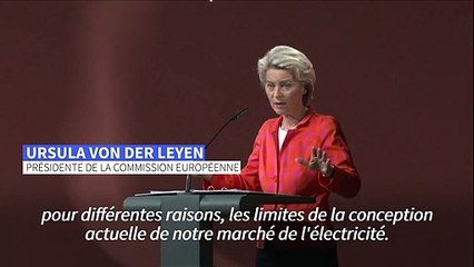 L'UE prépare "une réforme structurelle du marché de l'électricité" (von der Leyen)