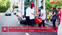 Oyun oynayan bir çocuğun üzerine bahçe duvarı çöktü