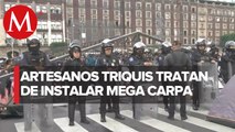 Artesanos Triquis se manifiestan en CdMx