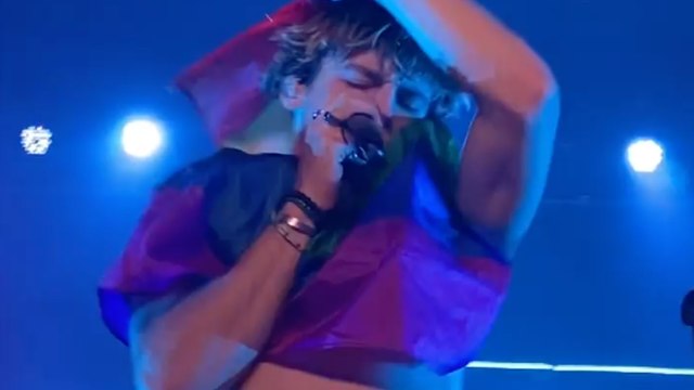 Ross Lynch Waves Rainbow Pride Flag At Utah Concert