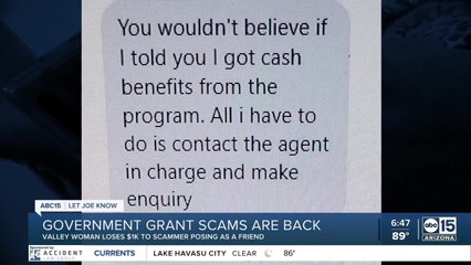 Valley woman scammed with fake government grants amid high inflation