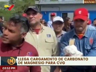 Llegan más de 3 mil toneladas de carbonato de magnesio para fortalecer las operaciones en la CVG
