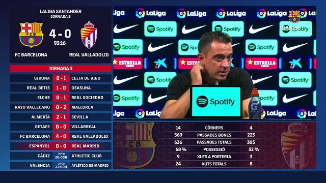 Xavi se deshace en elogios a Robert Lewandowski / FCB