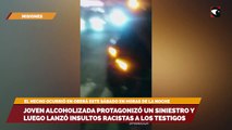 Joven alcoholizada protagonizó un siniestro y luego lanzó insultos racistas a los testigos