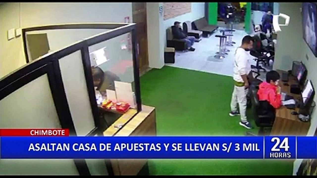 Chimbote: Delincuentes asaltan casa de apuestas y se llevan más de 3 mil soles