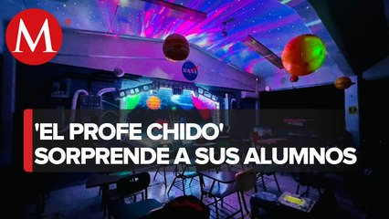 Profesor decora su salón con temática de la NASA en Nuevo León