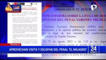 Trujillo: dos reos escapan del penal El Milagro durante el horario de visitas
