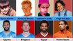 Football super stars as kids from different countries