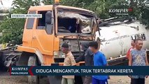 Diduga Sopir Mengantuk, Truk Tertabrak Kereta