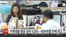 가계대출 평균 금리 4.52%…9년4개월 만에 최고