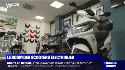 Download Video: À Paris, les scooters électriques s'arrachent avec l'arrivée du stationnement payant pour les deux-roues thermiques