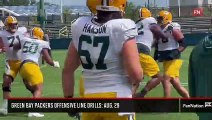 Green Bay Packers Offensive Line Drills: Aug. 29