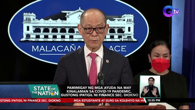Pamimigay ng mga ayuda na may kinalaman sa COVID-19 pandemic, gustong ipatigil ni Finance Sec. Diokno | SONA