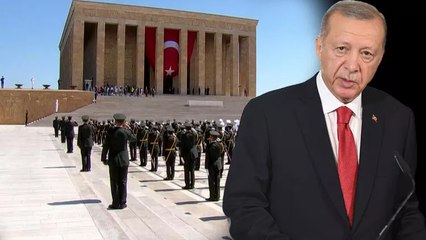 Cumhurbaşkanı Erdoğan ve devlet erkanı Anıtkabir'de