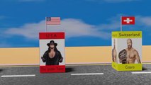 Famous wrestlers from different countries | comparison