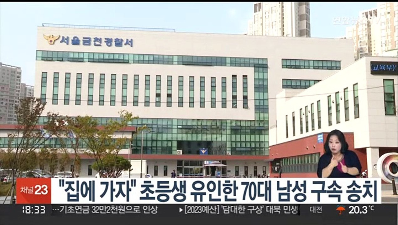 "집에 가자" 초등생 유인한 70대 남성 구속 송치