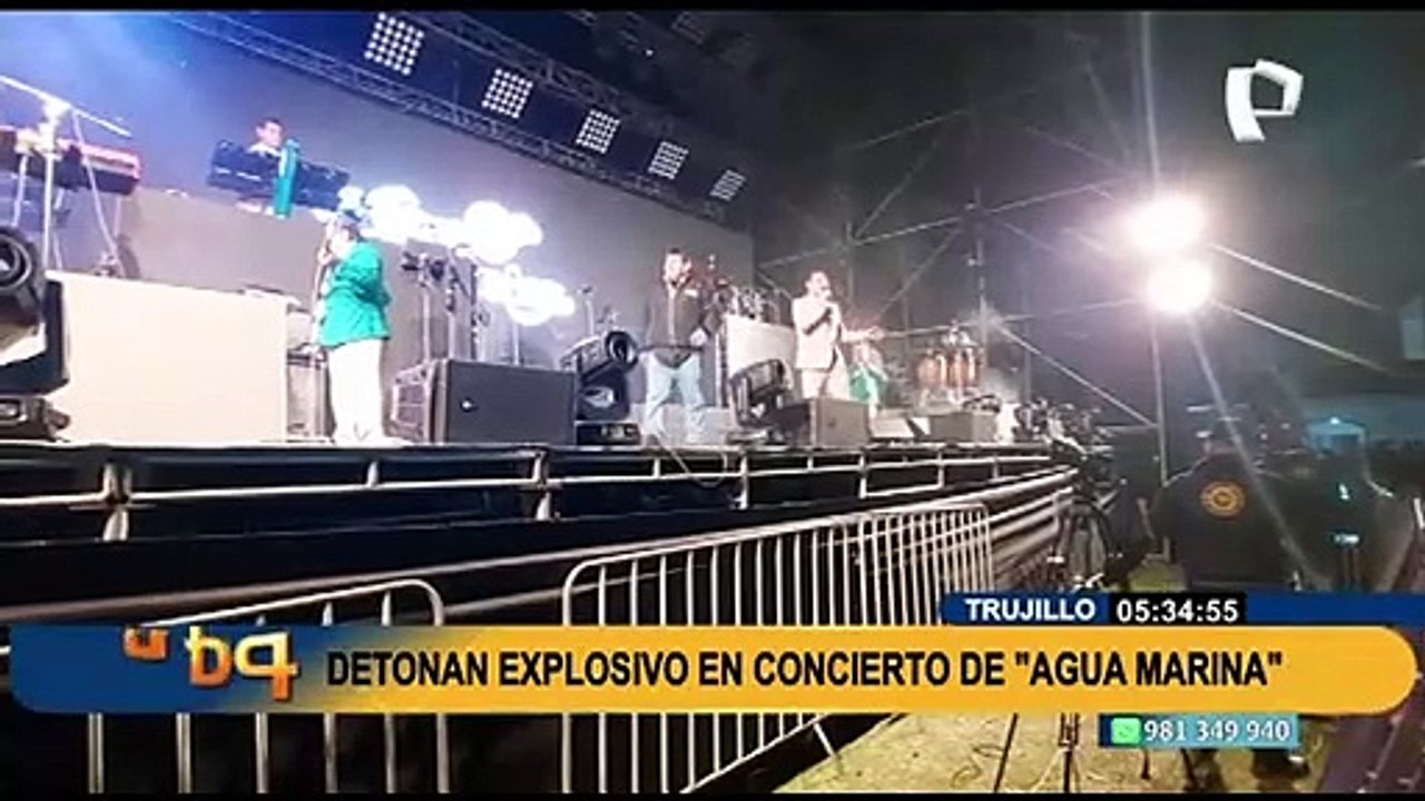 Terror en Trujillo: Detonan explosivo en concierto del grupo de cumbia Agua Marina