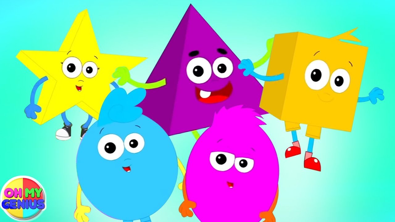 Five Little Shapes - Cartoon Videos and Preschool Rhymes - video ...