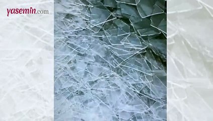 Rüzgar nedeniyle kırılan buzların muhteşem görüntüsü !