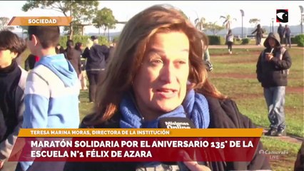 Maratón solidaria por el aniversario 135° de la escuela n°1 Félix de Azara