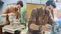 Ganesh Chaturthi 2022: Raqesh Bapat Eco Friendly Ganesh Murti Making  Video Viral |*Entertainment