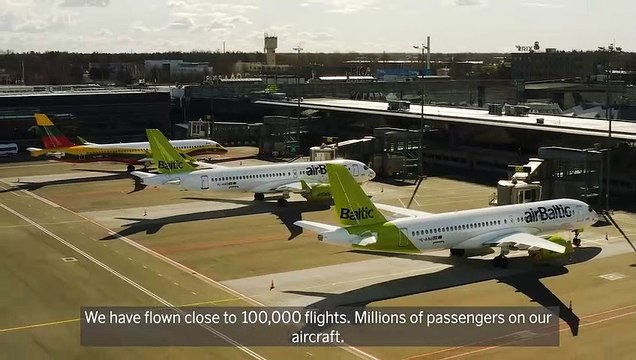 Vídeo conmemorativo por los cinco años del Airbus A220-300 en Air Baltic