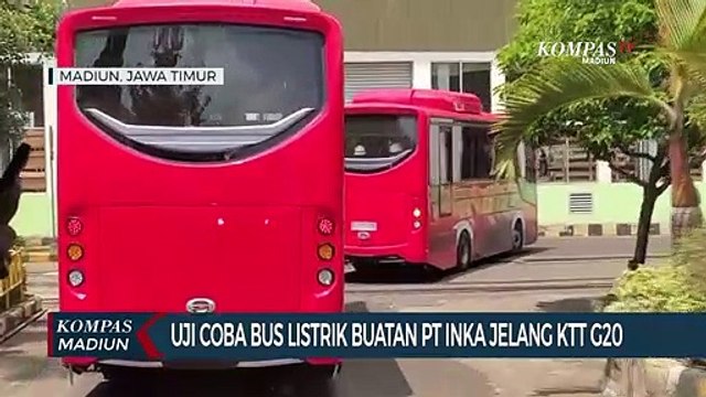 Uji Coba Bus Listrik Buatan PT Inka Jelang KTT G20