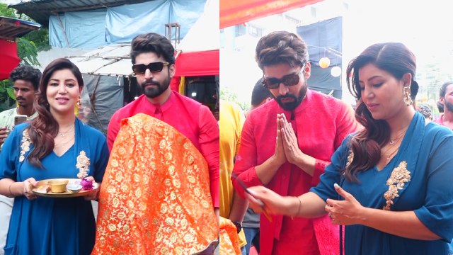 Pregnant Debina Bonnerjee Welcomes Ganpati Bappa With Husband Gurmeet Chaudhary | FilmiBeat