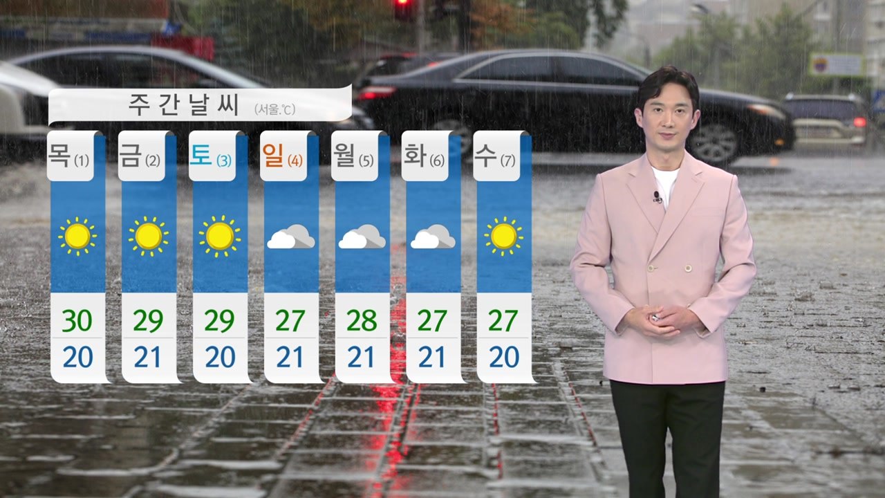 [날씨] 내일 서쪽 지방 아침까지 비..동쪽 지방 오후까지 비 / YTN