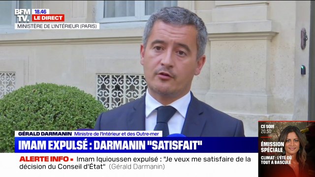 Expulsion de l'imam Hassan Iquioussen: Il n'y a pas de victoire personnelle , assure Gérald Darmanin