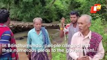 Alleging Govt Apathy, People Build Wooden Bridge To Cross Water Body In Absence Of Motorable Roads