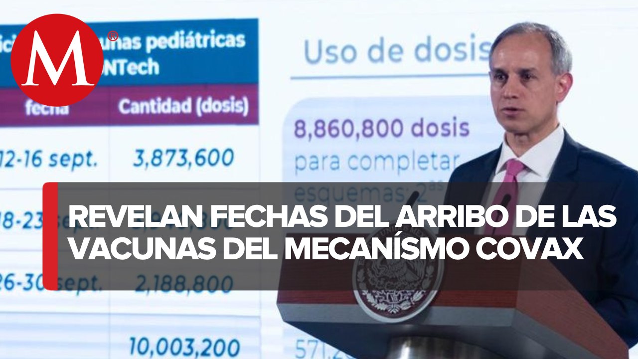 Vacunas covid pediátricas del mecanismo Covax llegarán a México en septiembre: Ssa