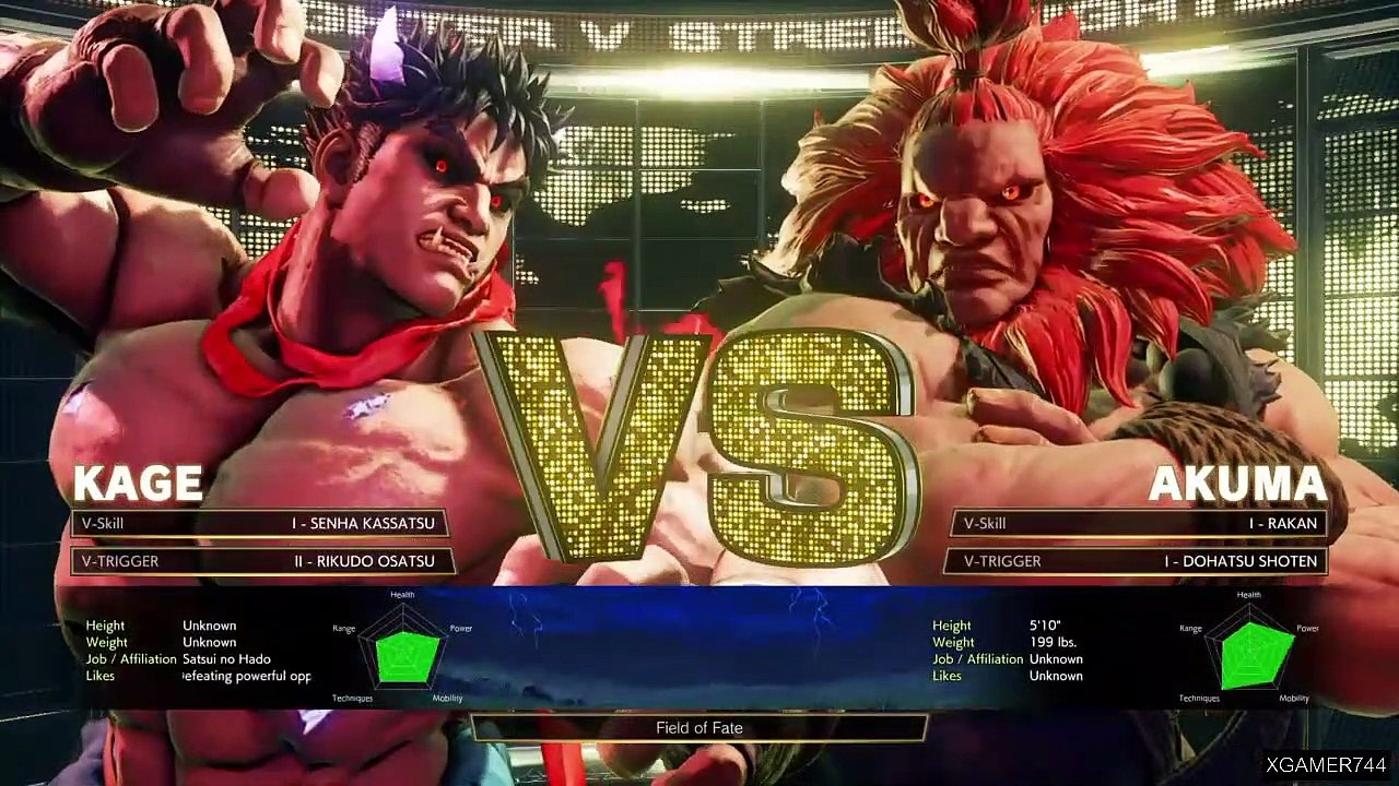 Street Fighter V - Kage Vs. Akuma (LEVEL 8)