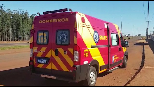 Motociclista fica ferido em colisão na marginal da BR-277, proximidades da Expovel